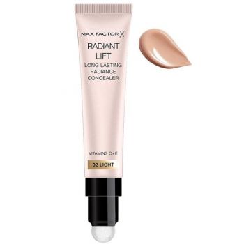 Corector Anticearcan - Max Fator Radiant Lift Long Lasting Radiance Concealer, nuanta 02 Light, 7 ml