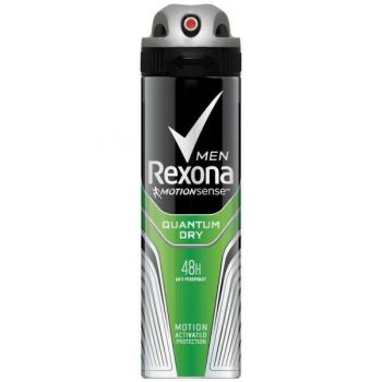 Deodorant Antiperspirant Spray pentru Barbati Quantum - Rexona Men MotionSense Quantum Dry 48h, 150ml