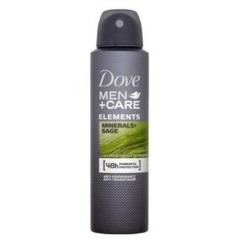 Deodorant Spray Antiperspirant cu Minerale si Salvie pentru Barbati - Dove Men+Care Elements Minerals+Sage, 150 ml