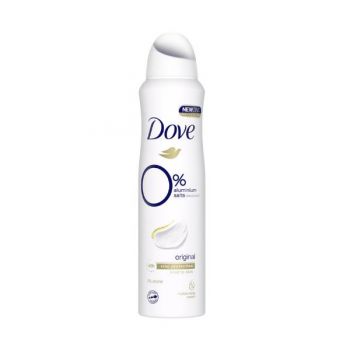 Deodorant Spray Antiperspirant fara Saruri de Aluminiu Original - Dove 0% Aluminium Salts Original, 150 ml