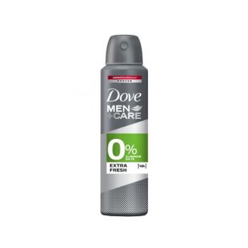 Deodorant Spray Antiperspirant fara Saruri de Aluminiu pentru Barbati - Dove Men+Care 0% Aluminium Salts Extra Fresh, 150 ml Deodorant Spray Antiperspirant fara Saruri de Aluminiu pentru Barbati - Dove Men+Care 0% Aluminium Salts Extra Fresh, 150 ml