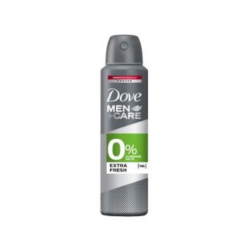 Deodorant Spray Antiperspirant fara Saruri de Aluminiu pentru Barbati - Dove Men+Care 0% Aluminium Salts Extra Fresh, 150 ml