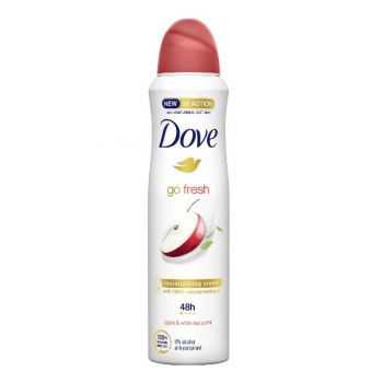 Deodorant Spray Antiperspirant Mar si Ceai Alb - Dove Go Fresh Apple & White Tea Scent, 150 ml Deodorant Spray Antiperspirant Mar si Ceai Alb - Dove Go Fresh Apple & White Tea Scent, 150 ml