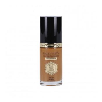 Fond de Ten 3 in 1 - Max Factor Facefinity All Day Flawless Airbrush Finish 3 in1 SPF 20 Vegan, nuanta W95 Hazelnut, 30 ml