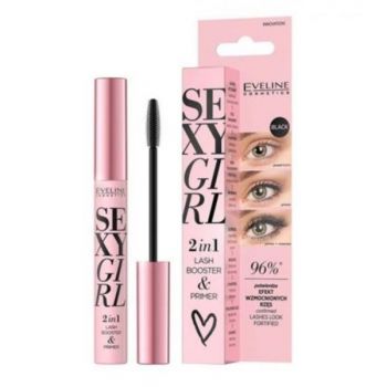 Primer & Booster pentru gene, Eveline Cosmetics, Sexy Girl 2in1, 10 ml