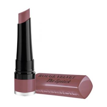 Ruj de buze mat Bourjois Rouge Velvet The Lipstick, 17 From Paris With Mauve, 2.4 g