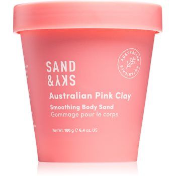 Sand & Sky Australian Pink Clay Smoothing Body Sand exfoliant pentru corp cu efect de iluminare