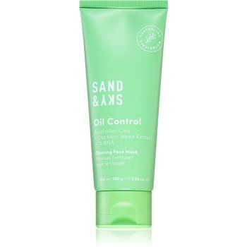 Sand & Sky Oil Control Clearing Face Mask Mască de normalizare și curățare profundă pentru ten gras si problematic