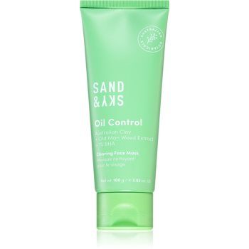 Sand & Sky Oil Control Clearing Face Mask Mască de normalizare și curățare profundă pentru ten gras si problematic