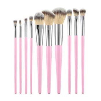 Set 10 Pensule Roz pentru Machiaj - Mimo Makeup Brush Pink, 10 buc ieftina