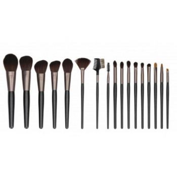 Set 18 Pensule Negre pentru Machiaj - Mimo Makeup Brush Black, 18 buc ieftina