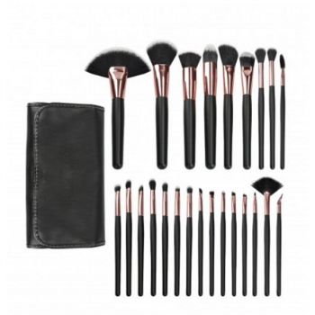 Set 24 Pensule Negre pentru Machiaj - Mimo Makeup Brush Black, 24 buc ieftina