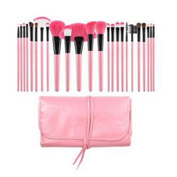 Set 24 Pensule Roz pentru Machiaj - Mimo Makeup Brush Pink, 24 buc la reducere