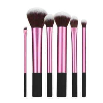 Set 6 Pensule Roz cu Negru pentru Machiaj - Mimo Makeup Brush Long Ferrule, 6 buc ieftina