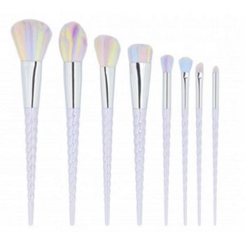 Set 8 Pensule Unicorn Pastel pentru Machiaj - Mimo Makeup Brush Unicorn Pastel, 8 buc
