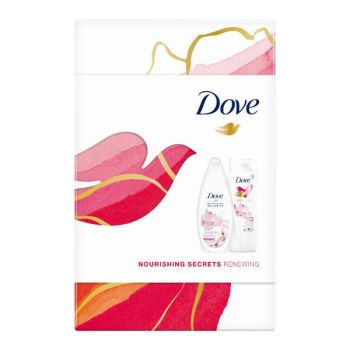 Set Cadou - Dove Nourishing Renewing Secrets Gel de Dus 250ml + Lotiune de Corp 150ml ieftin