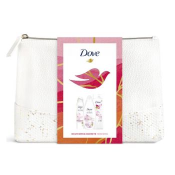 Set Cadou - Dove Nourishing Secrets Renewing Deodorant Spray 150ml + Gel de Dus 250ml + Lotiune de Corp + Geanta Cadou Set Cadou - Dove Nourishing Secrets Renewing Deodorant Spray 150ml + Gel de Dus 250ml + Lotiune de Corp + Geanta Cadou