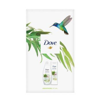 Set Cadou Gel de Dus si Lotiune de Corp Ceai Matcha si Flori de Cires - Dove Nourishing Secrets Awakening Ritual Shower Gel 250ml + Body Lotion 250ml