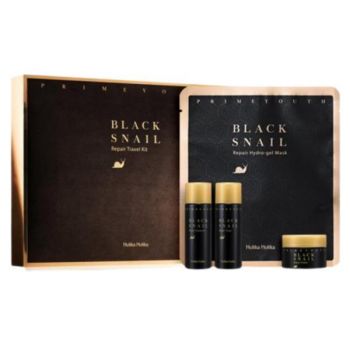 Set cadou, tratament ten cu extract de melc negru (Masca 25g + Toner 30ml + Esenta 30ml + Crema de zi 20ml)