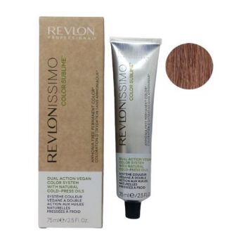 Vopsea Vegana Demi-permanenta - Revlon Professional Color Sublime by Revlonissimo Ammonia Free Permanent Color, nuanta 6.4 Dark Copper Blonde, 75 ml ieftina