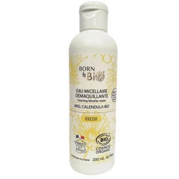 Apa Micelara Bio cu Miere si Galbenele pentru Piele Sensibila - Born to Bio Cleaning Micellar Water Miel Calendula Bio, 200ml