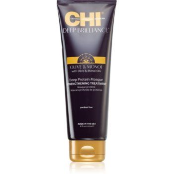 CHI Brilliance Strengthening Treatment Mască de întărire pentru părul slăbit, deteriorat și varfuri despicate cu ulei de masline