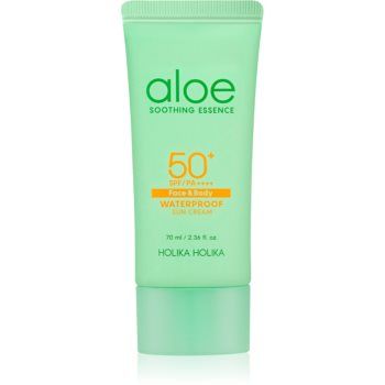 Holika Holika Aloe Soothing Essence crema pentru protecție solară rezistenta la apa SPF 50+
