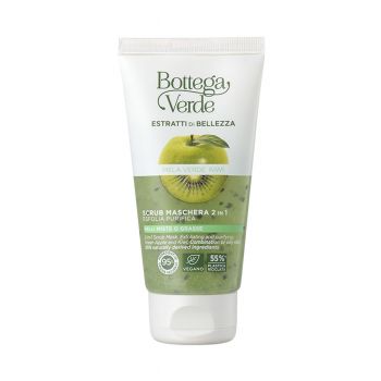 Masca scrub 2 in 1 purificatoare, pentru tenul mixt sau gras, cu extract de mar verde si kiwi ieftina