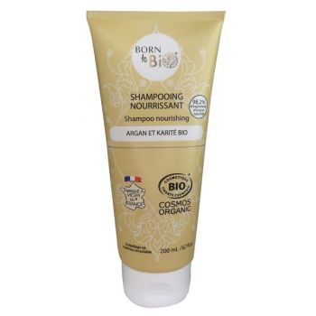 Sampon Bio Nutritiv cu Ulei de Argan si Unt de Shea - Born to Bio Shampoo Nourishing, 200ml la reducere