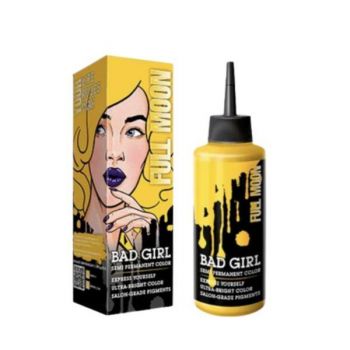 Vopsea PROFESIONALA directa semi-permanentar- Bad Girl - Full Moon / Galben, 150ml de firma originala