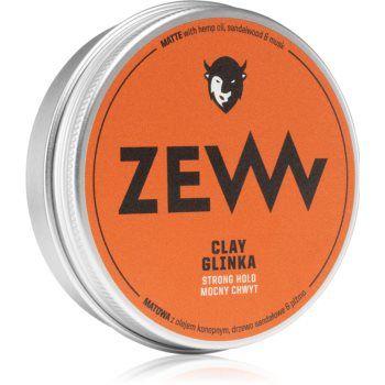 Zew For Men Hemp Matte Clay gel pentru aranjarea parului cu ulei de canepa
