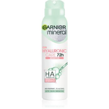 Garnier Mineral Hyaluronic Care spray anti-perspirant pentru piele sensibila