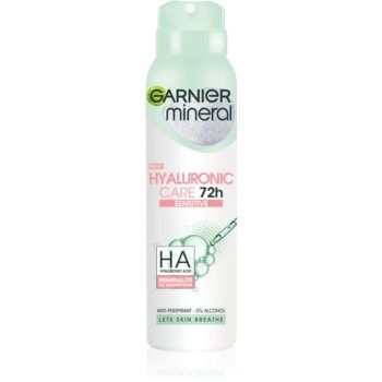 Garnier Mineral Hyaluronic Care spray anti-perspirant pentru piele sensibila de firma original