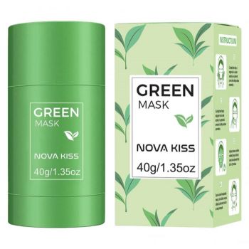 Masca Stick pentru Ten cu Ceai Verde si Argila, Anti-acnee, impotriva Excesului de Sebum, Anti-inflamator, Anti-pori dilatati, NOVA KISS
