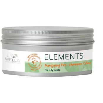 Tratament Purifiant Pre-samponare pentru Scalp Gras - Wella Professionals Elements Purifying Pre-shampoo Clay for Oily Scalp, 225 ml la reducere