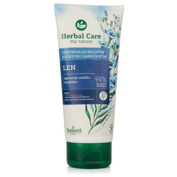 Balsam cu Extract de In pentru Par Uscat si Fragil - Farmona Herbal Care Flax Conditioner for Dry and Brittle Hair, 200 ml