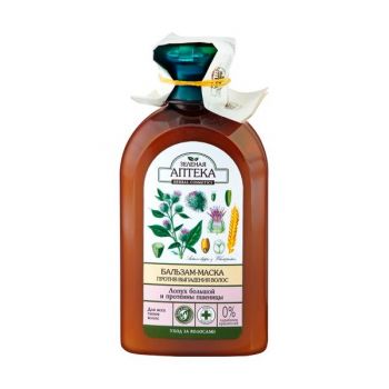 Balsam-Masca Anticadere cu Extract de Brusture si Proteine de Grau Zelenaya Apteka, 300ml