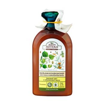 Balsam pentru Par Uscat cu Extract de Tei si Ulei de Catina Zelenaya Apteka, 300ml