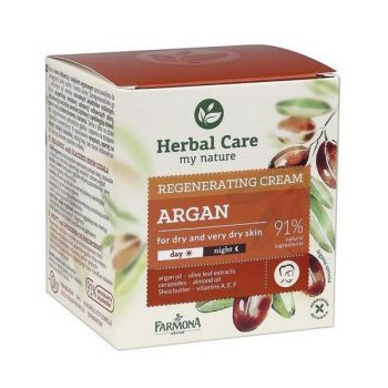 Crema Regeneratoare de Zi/Noapte cu Argan - Farmona Herbal Care Argan Regenerating Cream Day/Night, 50ml la reducere