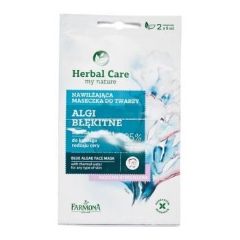 Masca Hidratanta cu Alge Albastre - Farmona Herbal Care Blue Algae Face Mask, 2 x 5ml ieftina