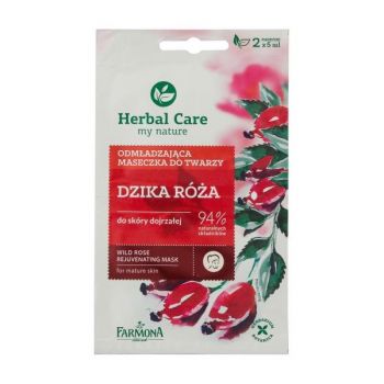 Masca Rejuvenanta cu Trandafir Salbatic - Farmona Herbal Care Wild Rose Rejuvenating Mask, 2 x 5ml