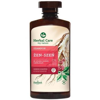 Sampon cu Extract de Ginseng pentru Par Fin si Subtire - Farmona Herbal Care Ginseng Shampoo for Delicate and Thin Hair, 330 ml