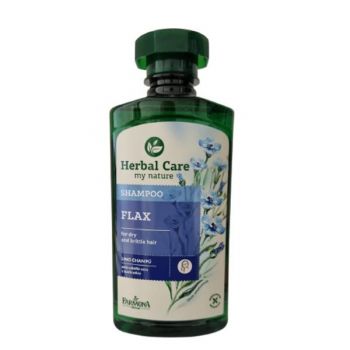 Sampon cu Extract de In pentru Par Uscat si Fragil - Farmona Herbal Care Flax Shampoo for Dry and Brittle Hair, 330ml