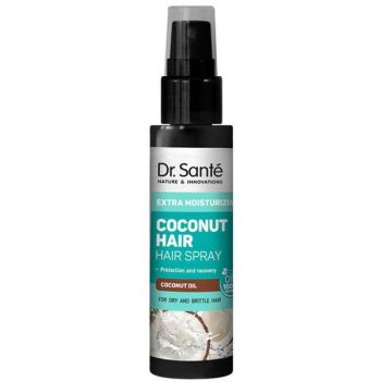Spray Ultrahidratant cu Ulei de Cocos pentru Par Uscat Dr. Sante, 150ml