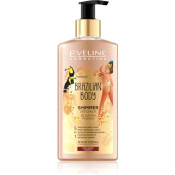 Eveline Cosmetics Brazilian Body emulsie pentru corp cu particule stralucitoare ieftin