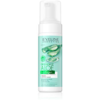 Eveline Cosmetics Organic Aloe+Collagen spuma de curatat cu efect calmant