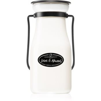 Milkhouse Candle Co. Creamery Linen & Ashwood lumânare parfumată Milkbottle