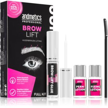 andmetics Professional Brow Lamination Set set pentru sprancene pentru fixare și formă