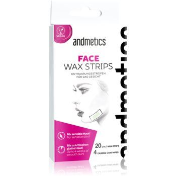 andmetics Wax Strips Face Benzi de ceara depilatoare pentru fata