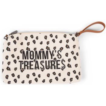 Childhome Mommy's Treasures Canvas Leopard cutie cu dispozitiv de prindere